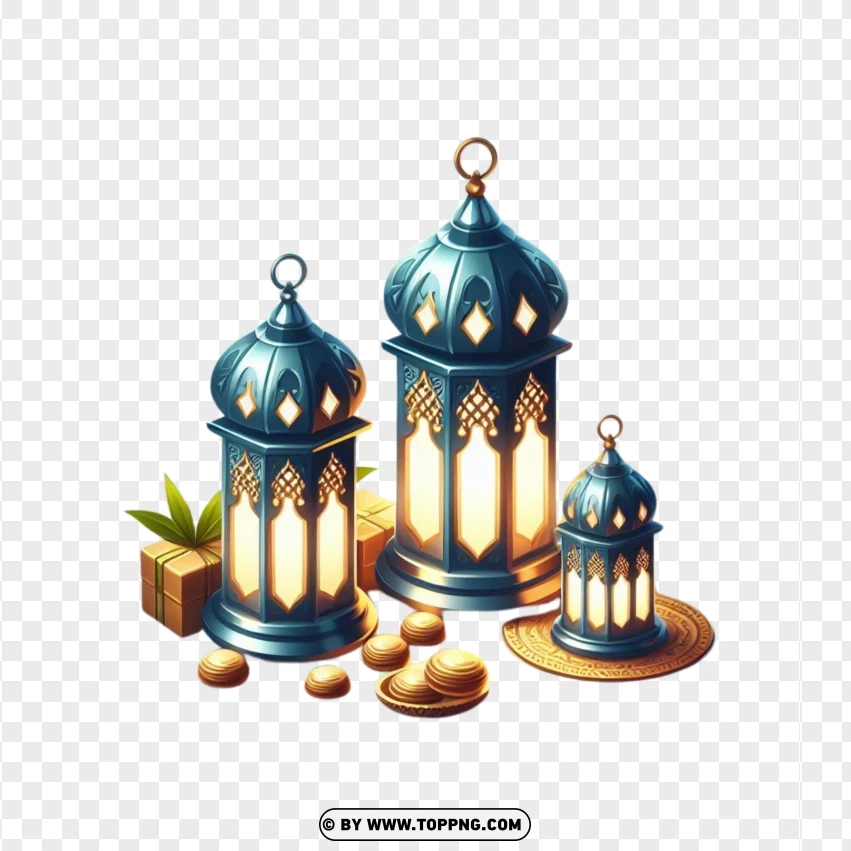 Fanoos,Islamic, lantern,Crescents, Stars,isolated, Eid