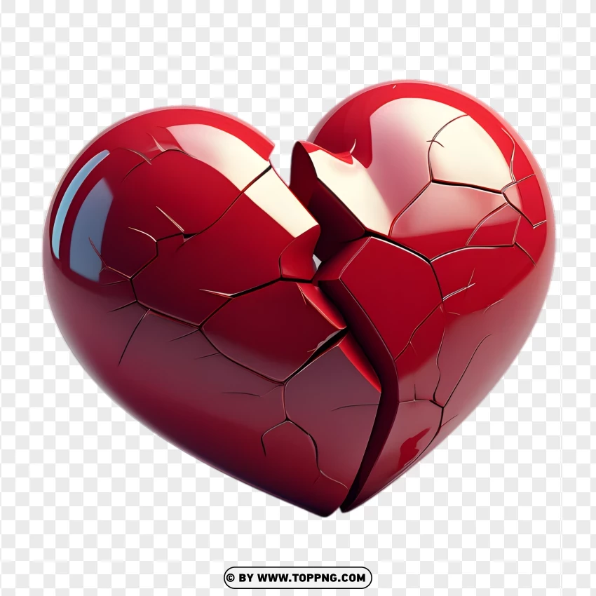 heart, Broken heart, heart png, 3d heart