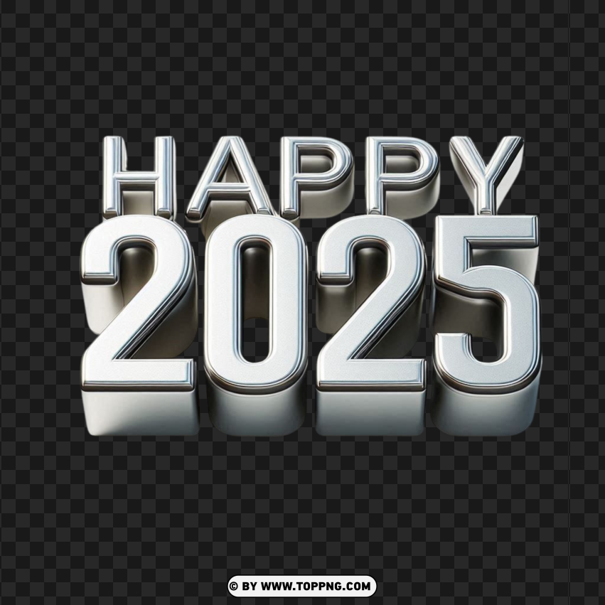 new year, 2025,Silver,3d,  Number,  Background,  Celebration