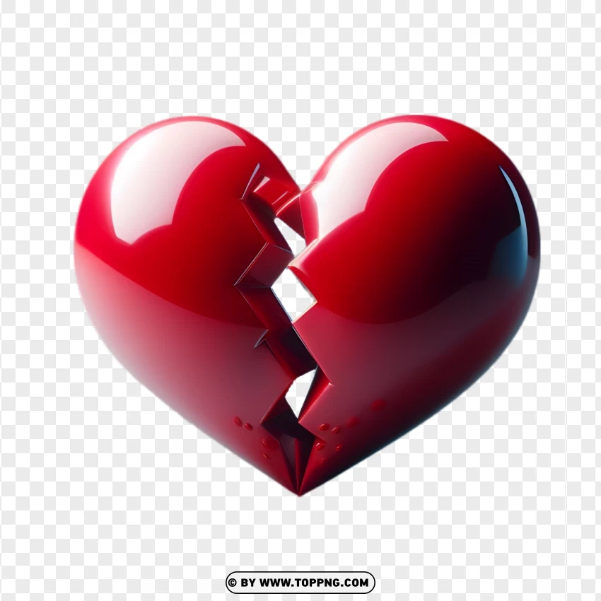 heart, Broken heart, heart png, 3d heart