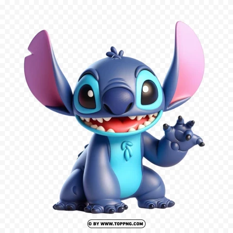 Stitch, Stitch character, 3D Lilo and Stitch, cartoon, illustration, isolated, Lilo