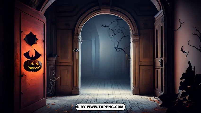 4k Wallpaper Haunting Halloween Gateway To Darkness PNG Transparent Background