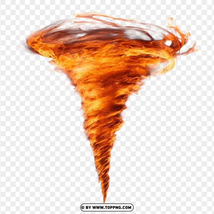 Fiery Cyclone Spiral Effect PNG Transparent Background