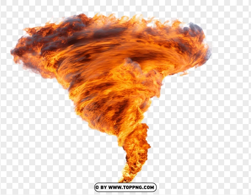 Wildfire Tornado With Bright Blaze PNG Transparent Background