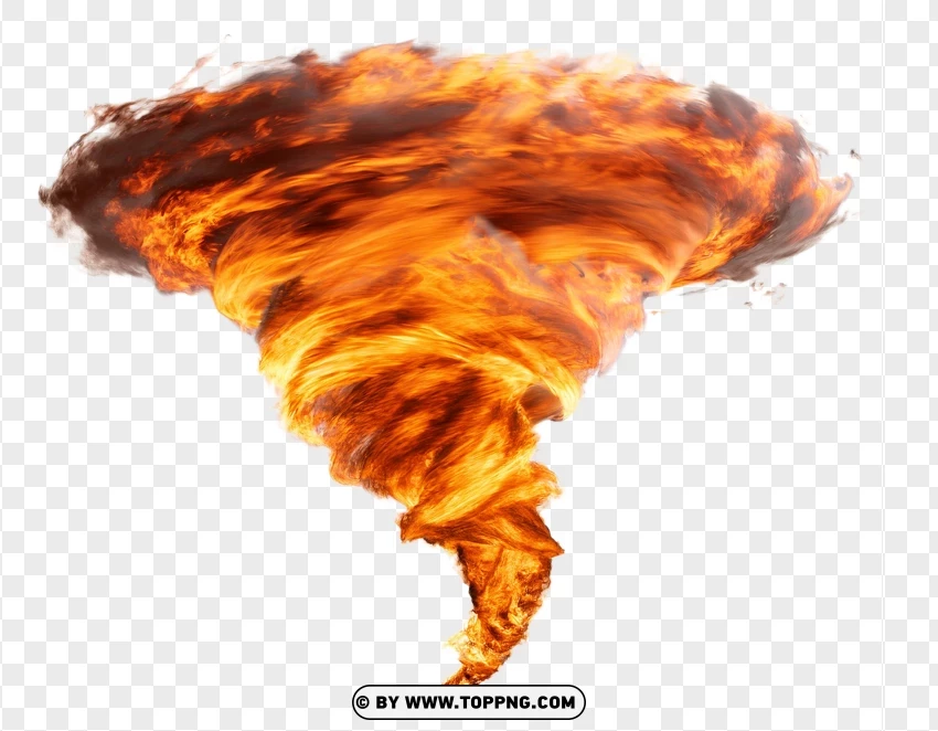 Intense Fire Tornado PNG Transparent Background