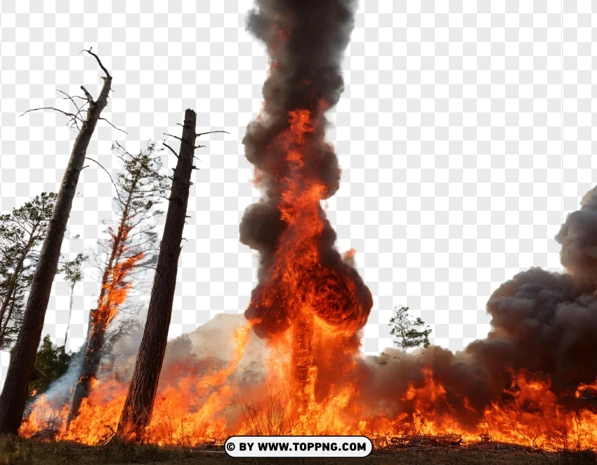 Fire Whirl With Smoke PNG Transparent Background