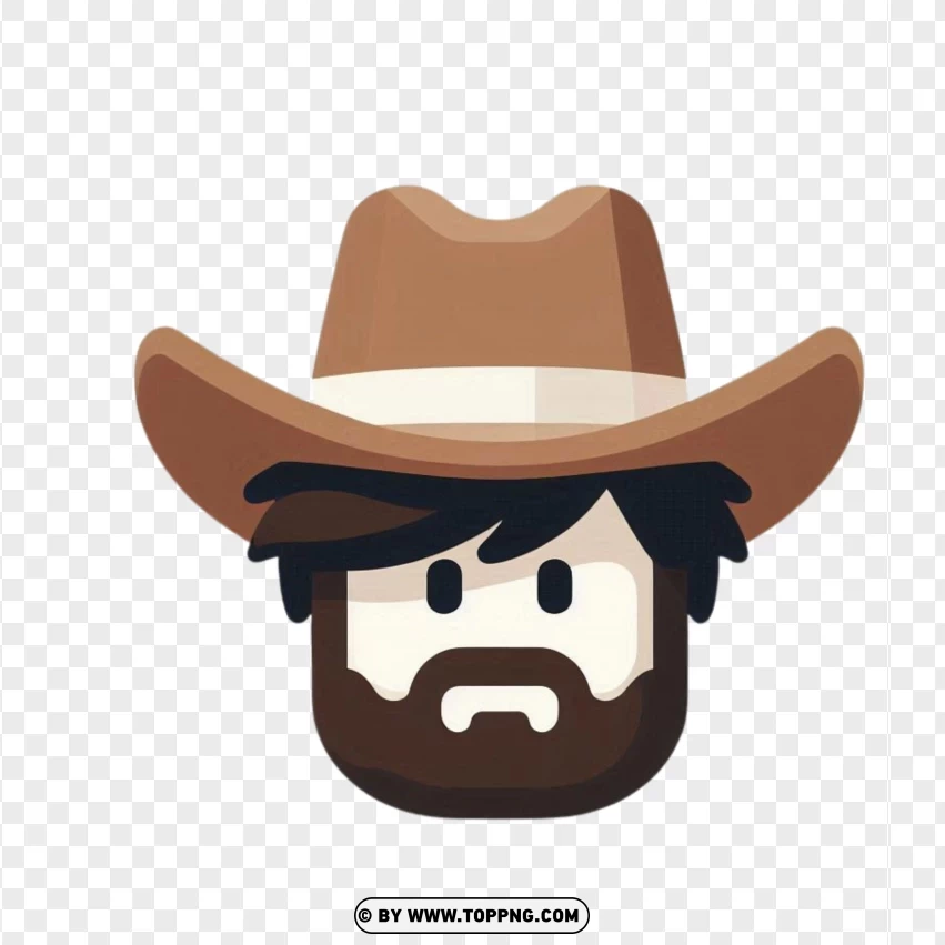 Roblox face png, Neutral Cowboy, robolx character,illustration,  isolated,  game,  design