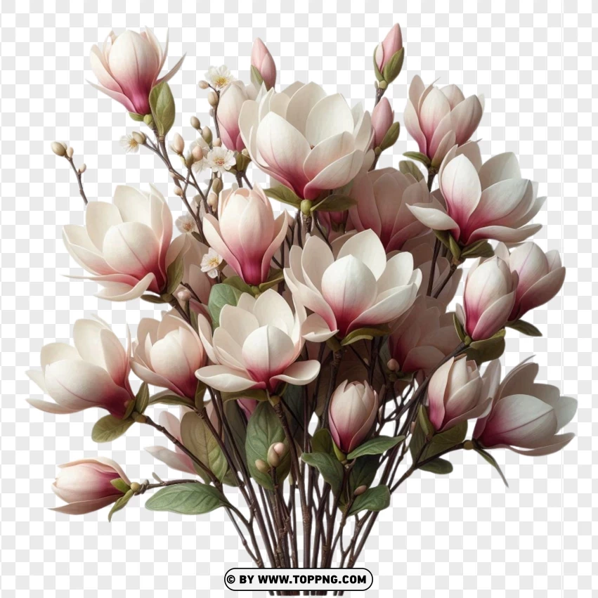 bouquet flowers, bouquet gift, Magnolia,decoration, leaf, realistic, nature