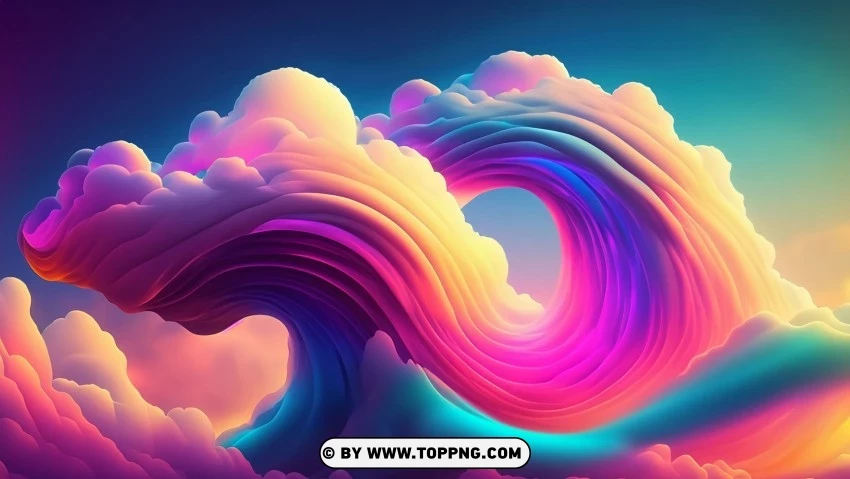 A Masterpiece Of Dreamy Abstract Waves 4k Wallpaper PNG Transparent Background