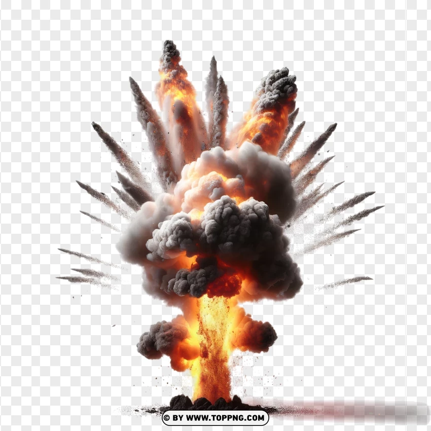 Explosive Fireball Image With 2025 Text Effect PNG Transparent Background