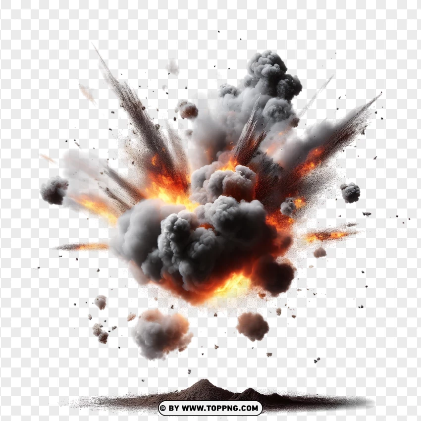 Intense Fire And Smoke Explosion Image Free Download PNG Transparent Background