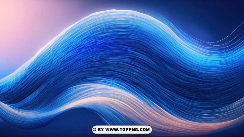 Abstract Blue Wave Digital Art 4k Wallpaper PNG Transparent Background