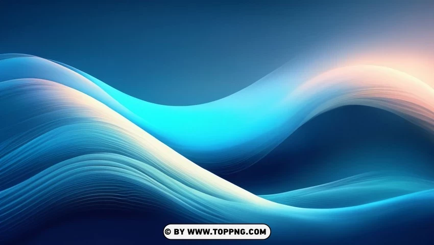 Abstract Blue Waves 4k Wallpaper PNG Transparent Background