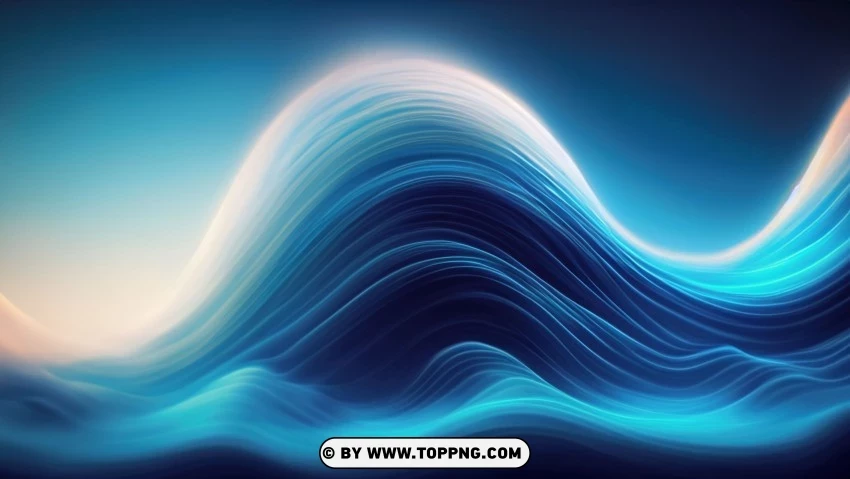 Abstract Blue Waves Of Harmony 4k Wallpaper PNG Transparent Background