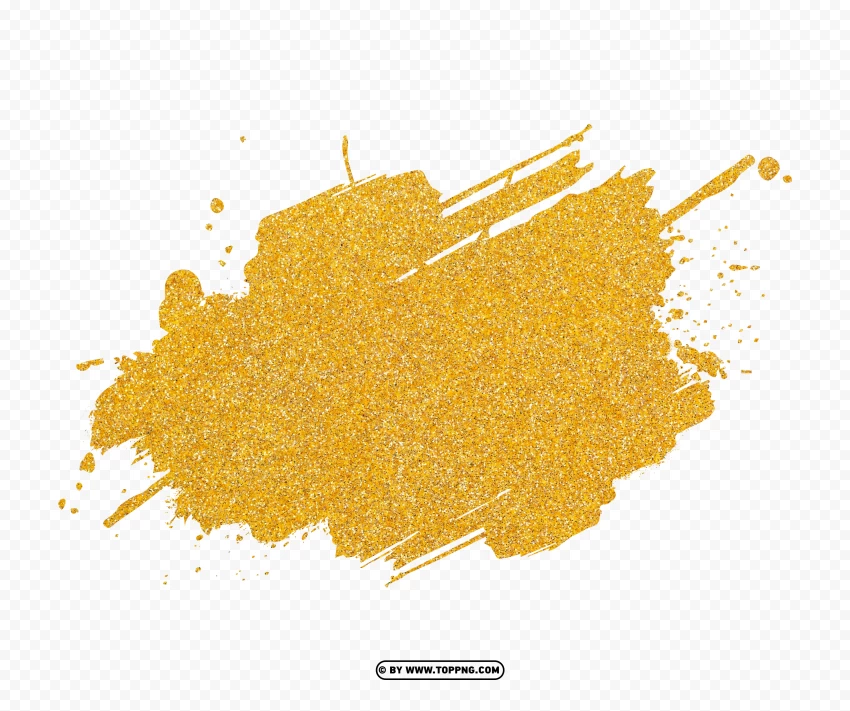 Abstract Splash Gold Glitter PNG Transparent Background