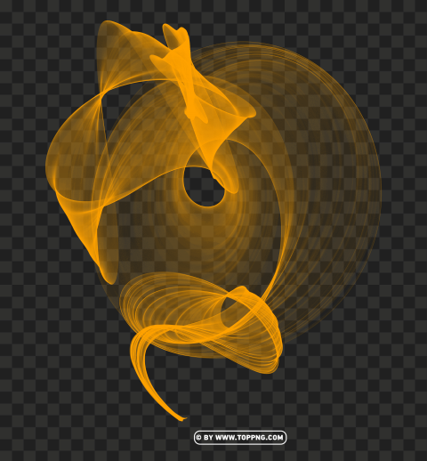 Abstract Wave Golden PNG Transparent Background