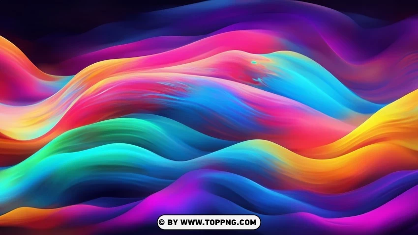 Abstract Waves Of Colors 4k Wallpaper PNG Transparent Background