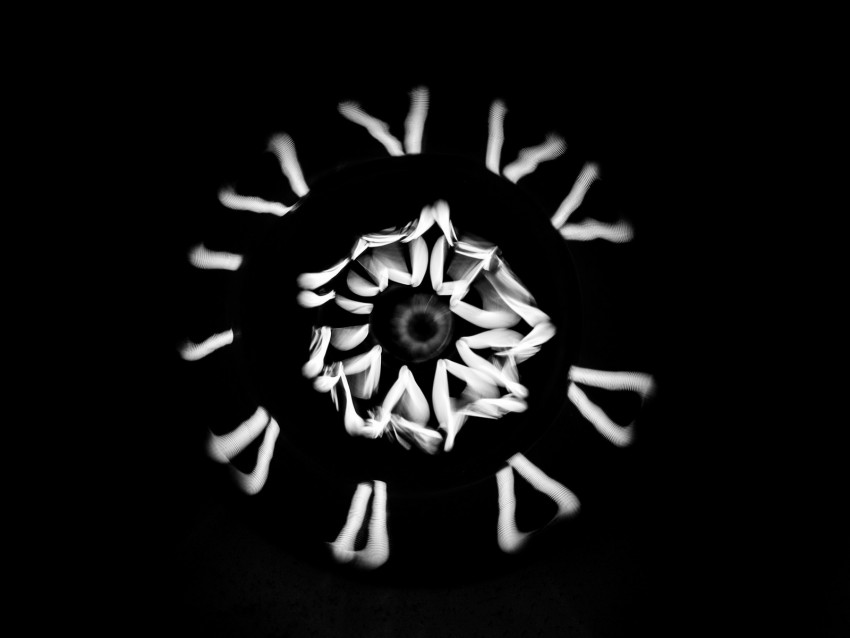 Abstraction Kaleidoscope Bw Light Motion Motion Blur Background