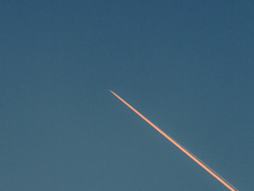 aircraft, track, sky, minimalism, flight