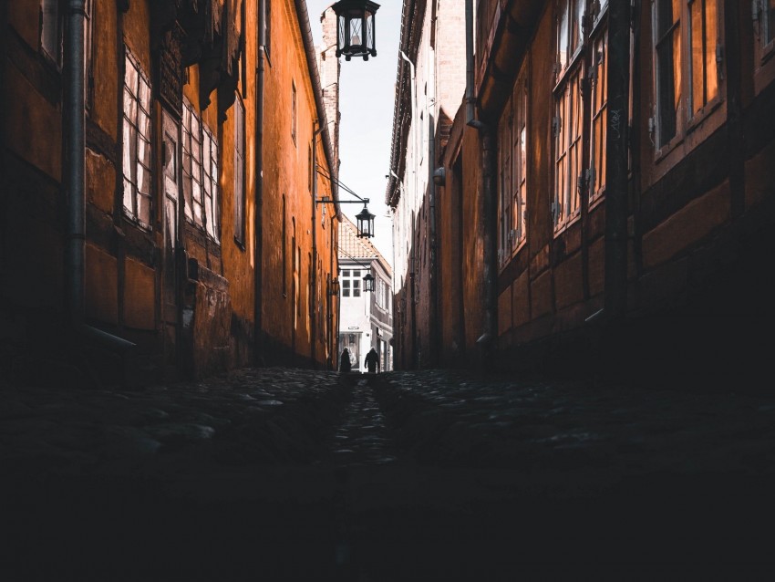 alley, buildings, city, dark, old