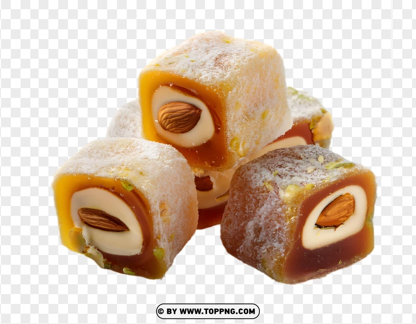 Almond Turkish Delight PNG Transparent Background