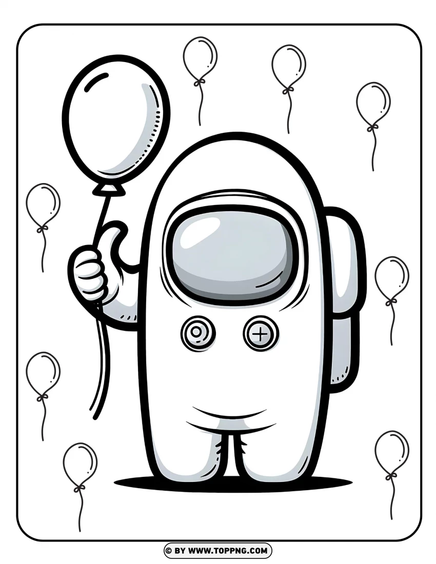 Among Us , Among Us Coloring Page , Outline,Cartoon , Coloring , Sheet , Printable 