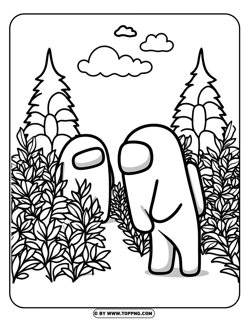 Among Us , Among Us Coloring Page , Outline,Cartoon , Coloring , Sheet , Printable 