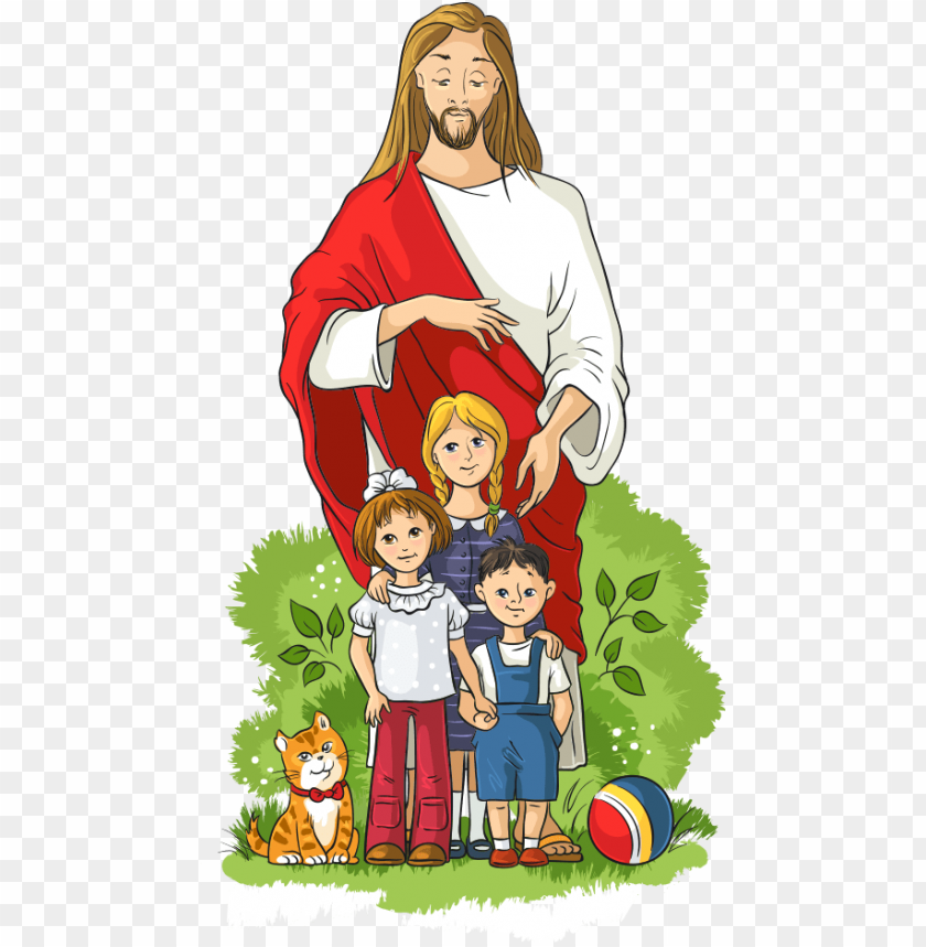 isolated, comic, jesus, animal, child, character, eucharist