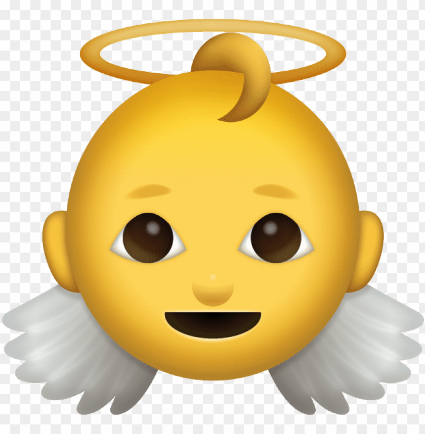 angel, emoji, cute face, smiling face, cartoon character, adorable, yellow