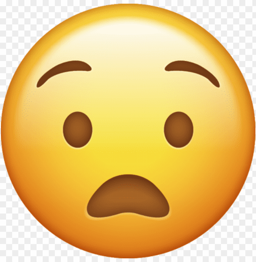 anguished, emoji, png, transparent, icon