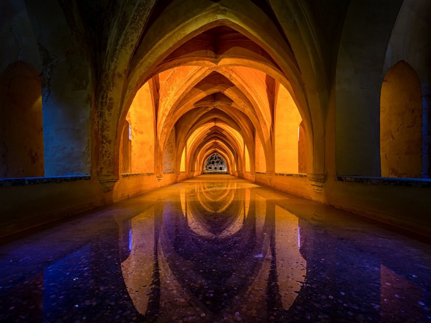 arch, architecture, symmetry, andalucia, spain