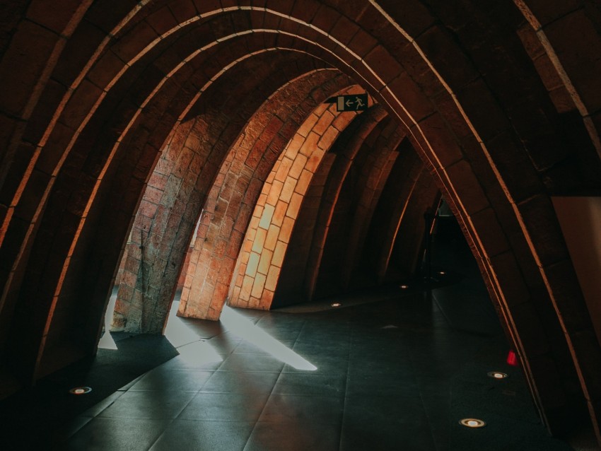 arches, building, architecture, tunnel, corridor