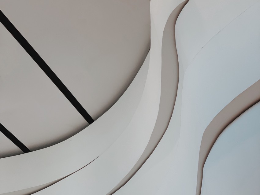 architecture, panels, white, wavy, form