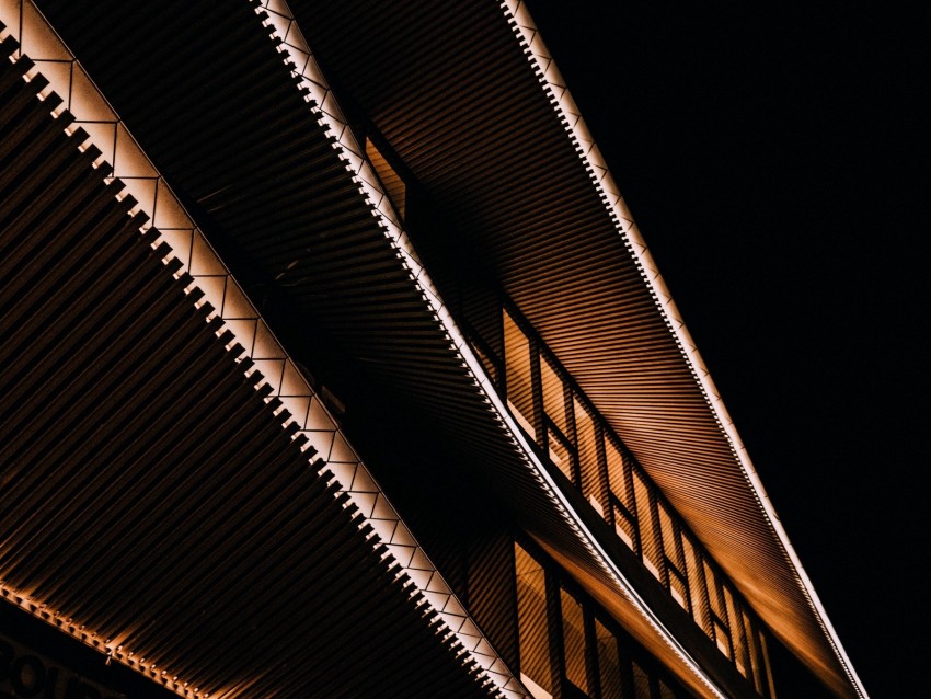 architecture, roof, backlight, dark