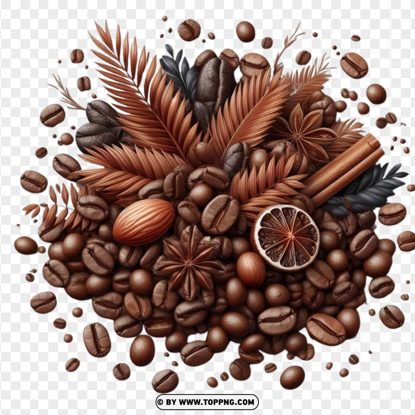 Coffee Beans , Roasted Coffee, Coffee PNG,Coffee Branding , Coffee Packaging , Heap , Fresh 