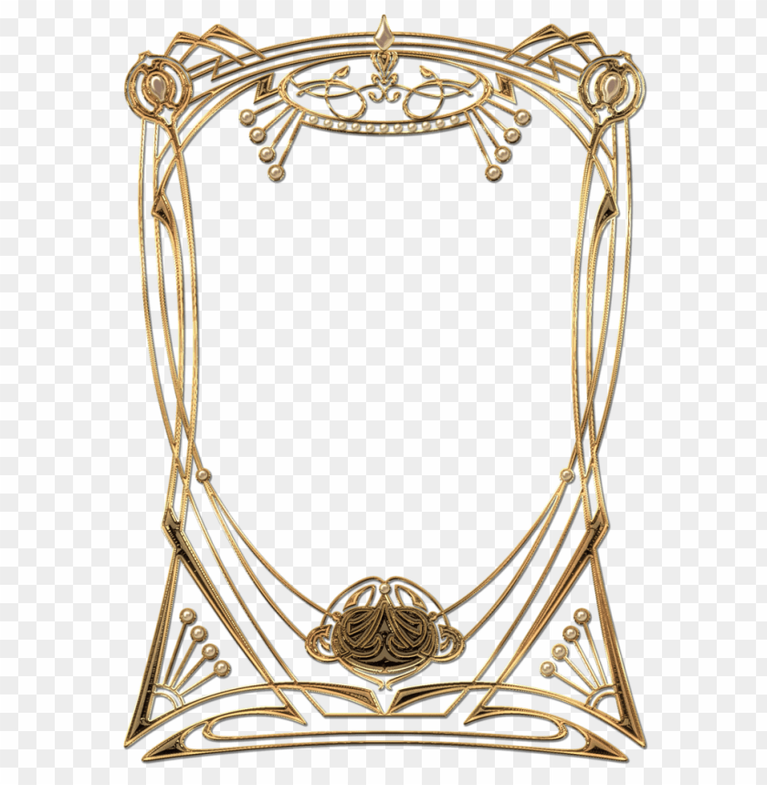 miscellaneous, frames, art deco golden frame, 