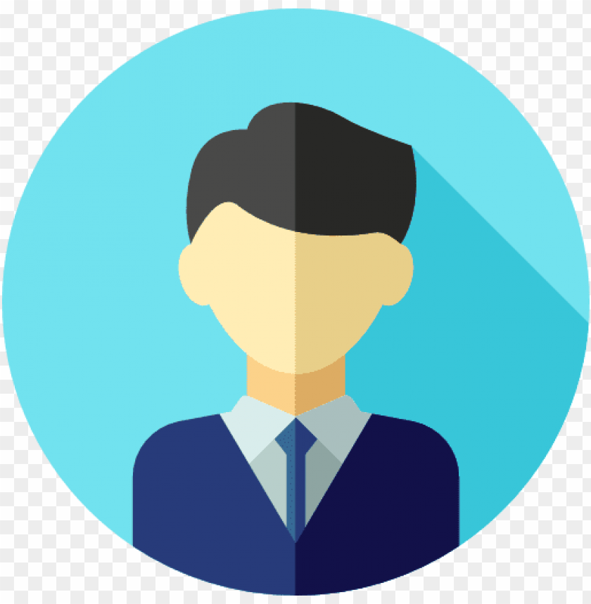 person, avatar, flat design, blue background, professional attire, illustration, graphic design