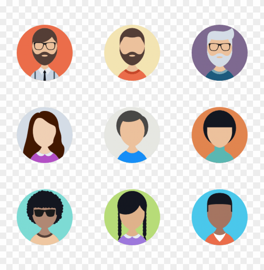 avatars, people icons, portrait illustrations, character designs, diverse faces, flat design, colorful graphics