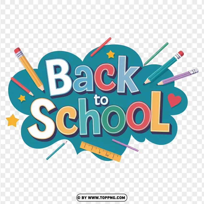 Back To School Vibrant Design To Kick Off The Academic Year PNG Transparent Background