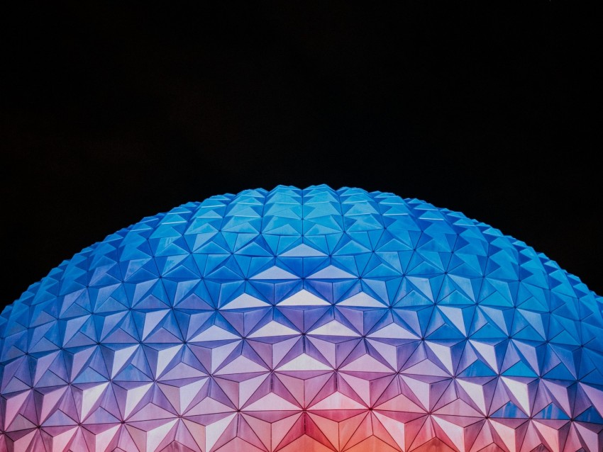 ball, dome, relief, surface, backlight, polygonal, geometric