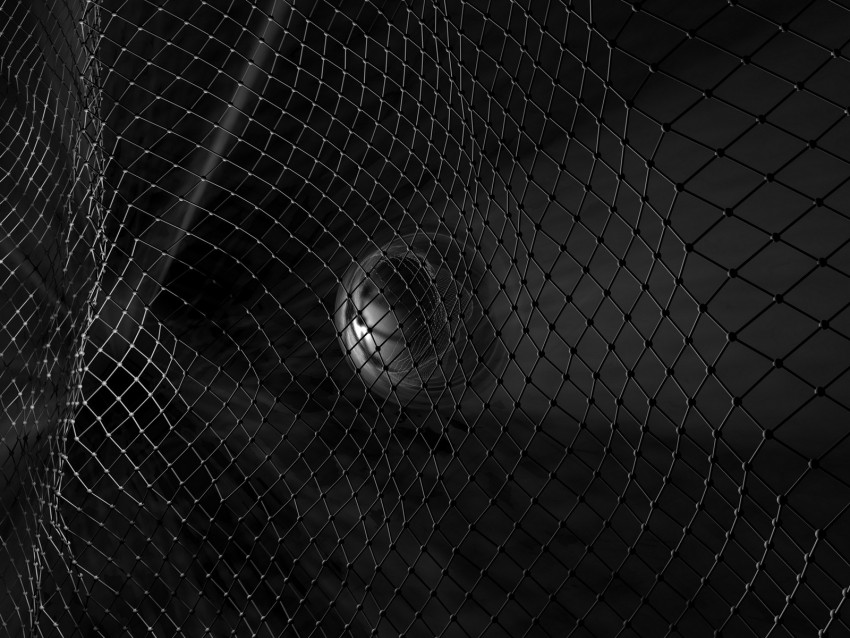 ball, mesh, bw, dark