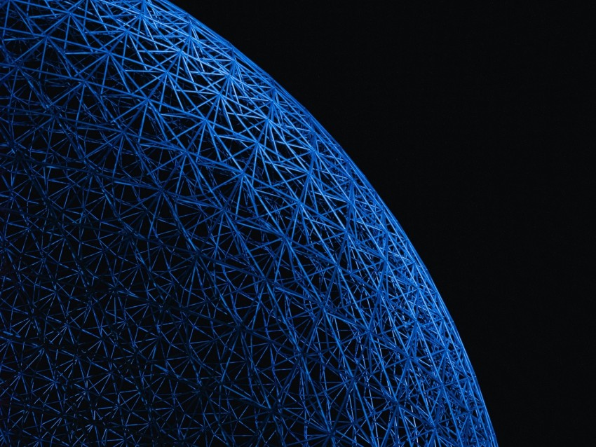 ball, sphere, surface, wicker, blue