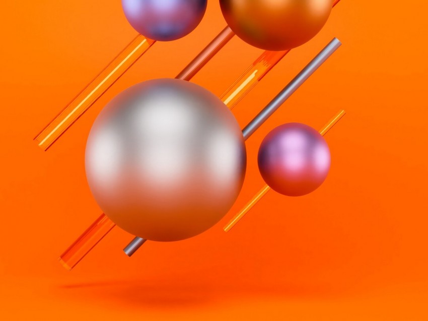 balls, lines, colorful, bright, 3d