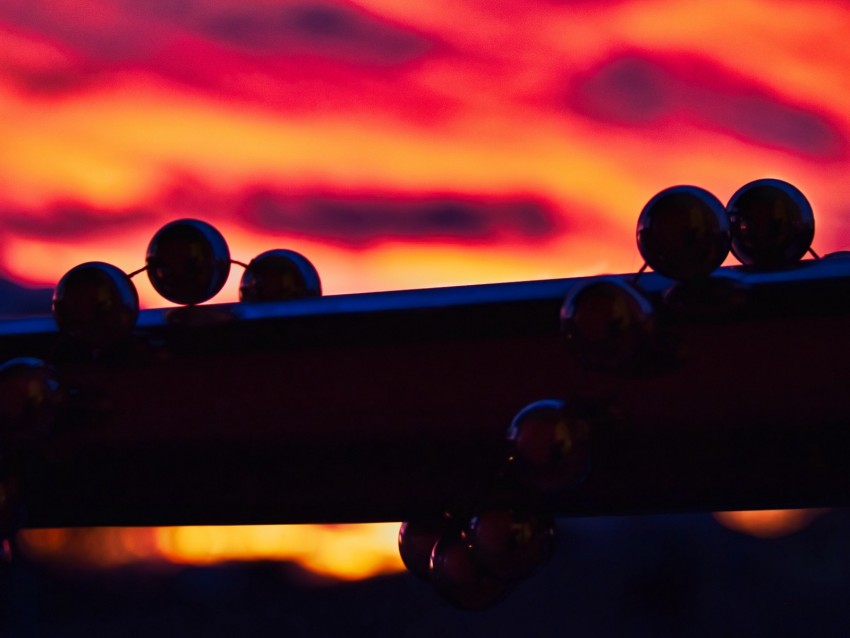 balls, sky, sunset, dark, outline