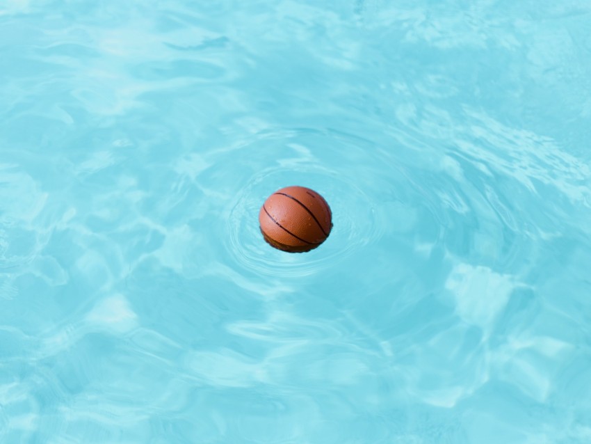 basketball, ball, water, wet, swim