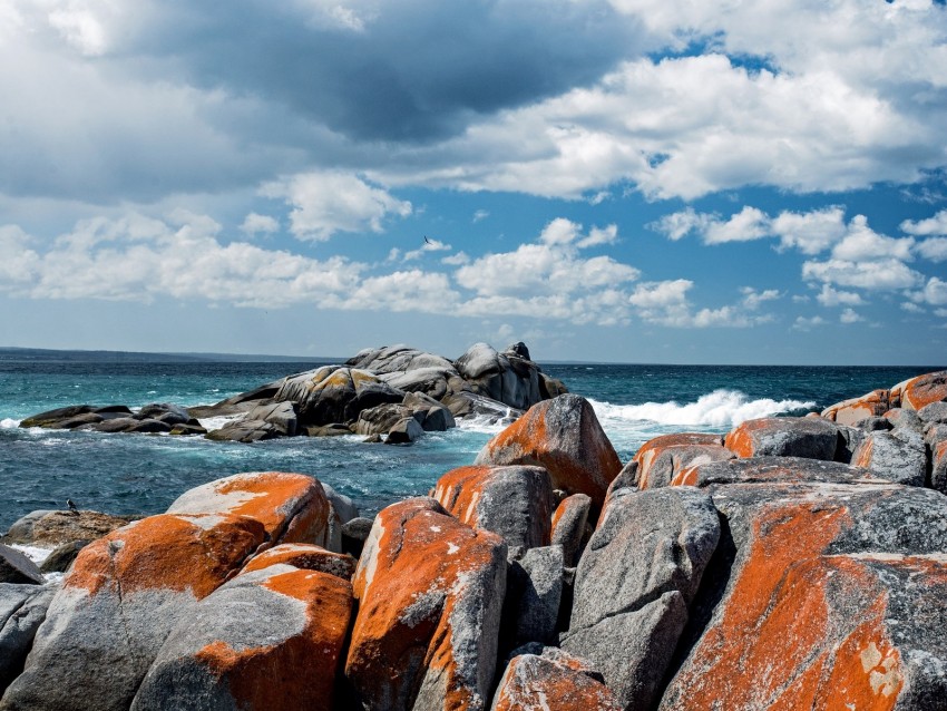 Bay Stones Binalong Bay Australia Background