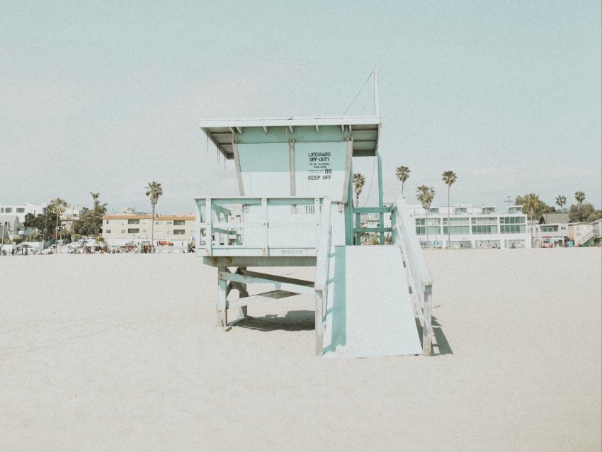 Beach Building Booth Coast Sand Background