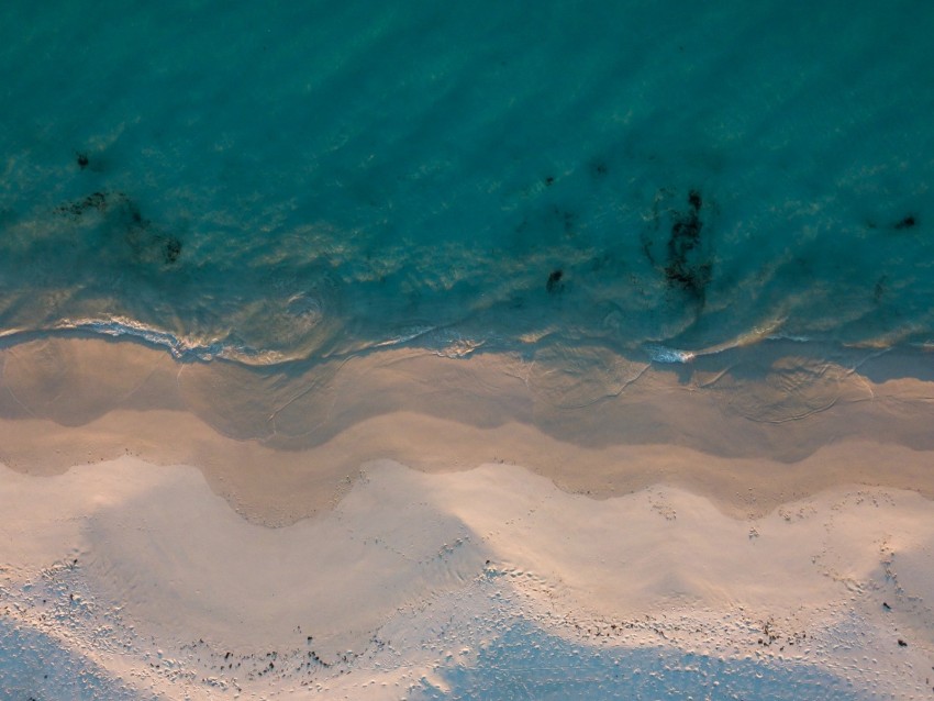 Beach Sea Aerial View Sand Water Background