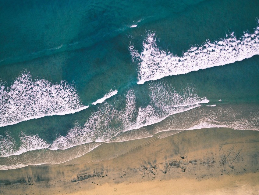 beach, waves, surf, shore, sand, ocean