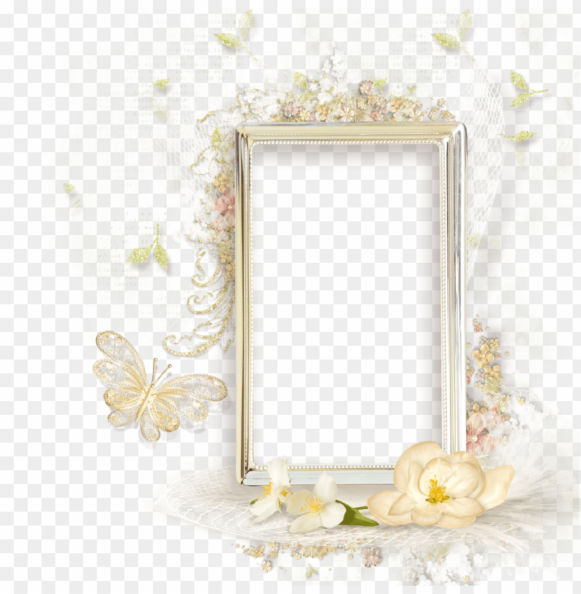 floral frame, decorative butterfly, lace design, vintage decor, botanical elements, elegant flowers, nature aesthetics